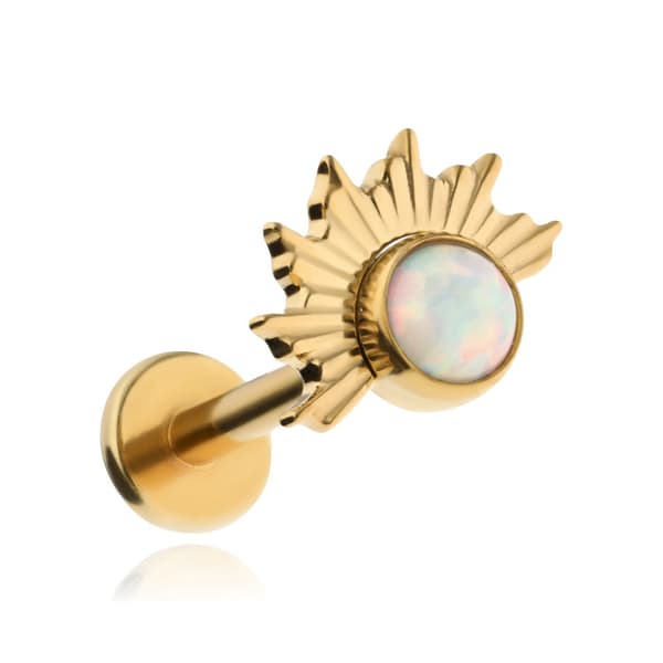 Titanium Opal Labret -korvakoru OP18 - kulta