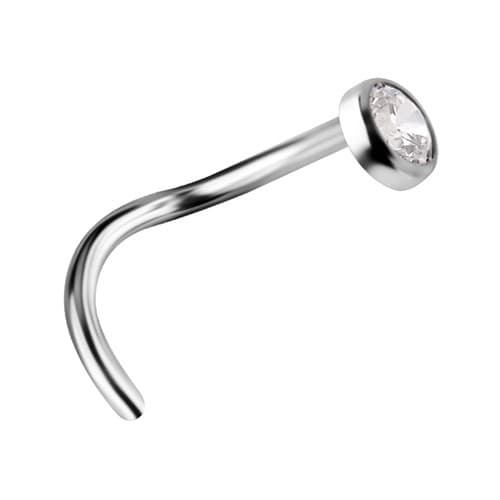 Titannosdubb med vit PREMIUM ZIRCONIA - silver - TN-007 0,8/6,5/2,5