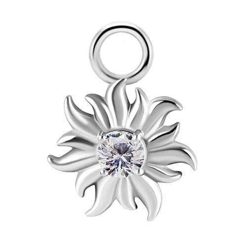 Berlocker - CoCr NF - sol - vit PREMIUM ZIRCONIA - silver - D-054