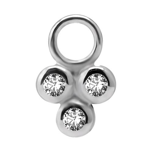 Charms - zirkoner - sølv - D-055