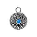 Miniatyrbillede 1 af 2: Charm - øje med opal - sølv - D-056