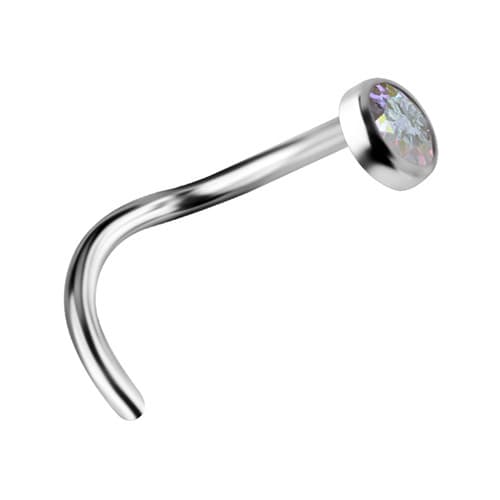 Titaaninen nokkanasta värillisellä PREMIUM ZIRCONIA - hopea - TN-007 0,8/6,5/2,5