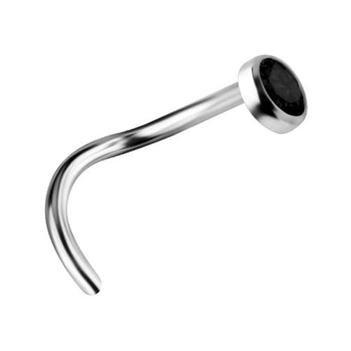 Titaaninen nokkanasta mustalla PREMIUM ZIRCONIA - hopea - TN-007 0,8/6,5/2,5