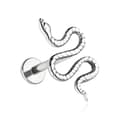 Miniatyrbillede 1 af 2: Titanium labret slangeørering - sølv - TGW-150 1.2/6