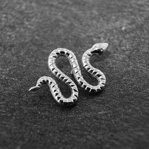 Titanium labret slangeørering - sølv - TGW-150 1.2/8