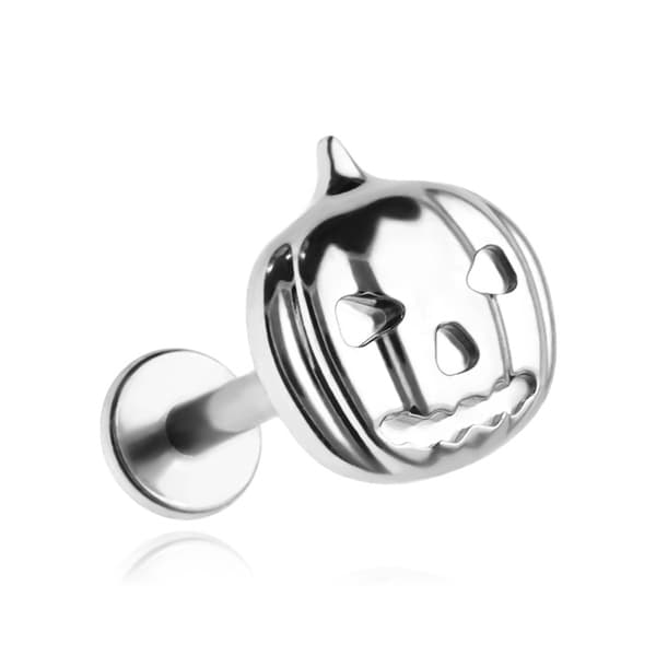 Titaaninen kurpitsa labret korvakoru - hopea - TGW-157 1.2/6