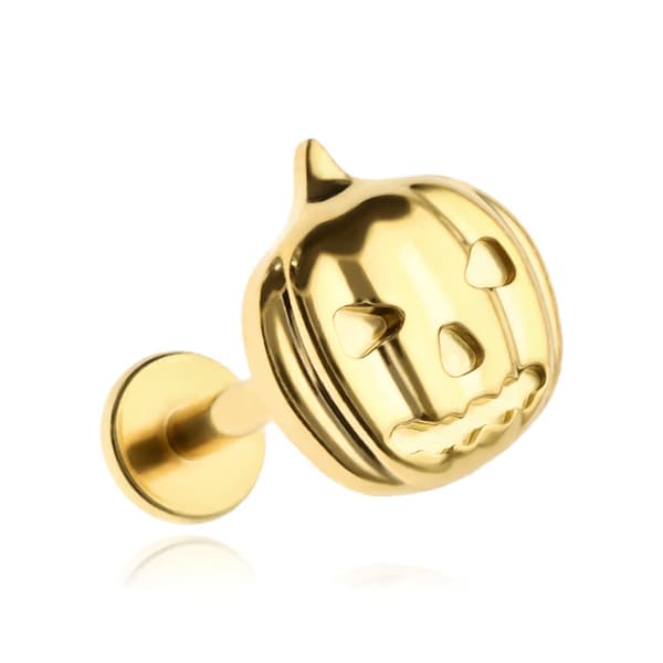 Titanium labret pumpa örhänge - guld - TGW-157 1.2/6