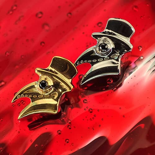 Plague Doctor titanium labret ørering - sølv - TGW-159 1.2/6