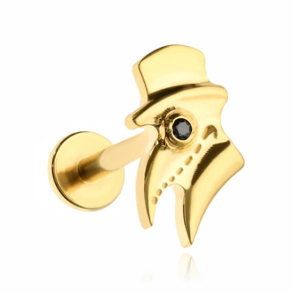 Plague Doctor titaani labret korvakoru - kulta - TGW-159 1.2/8