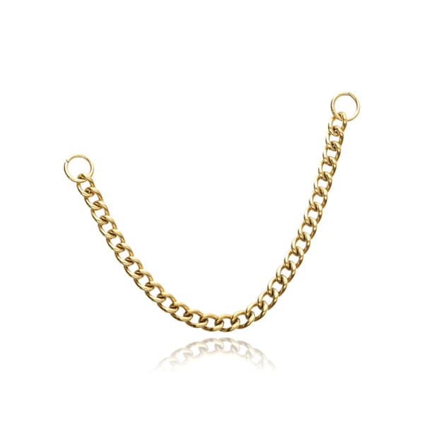 Titanium kæde - guld - D-061 50 mm