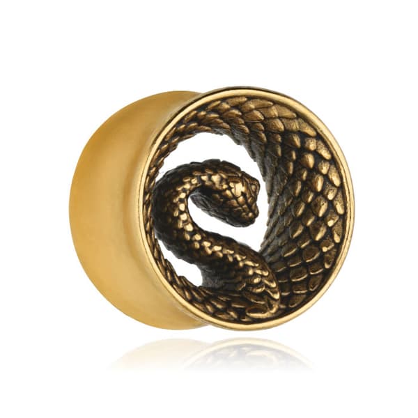 Tunnelslange - guld - PT-036 12 mm