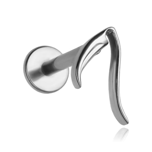 Titan koltrast labret örhänge - silver - TGW-168 1.2/8