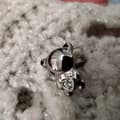 Miniatyrbillede 2 af 3: Titanium labret ørering BEAR - sølv - TGW-170 1.2/8