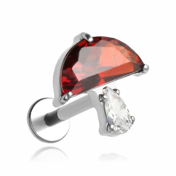 Titaani labret sienikorvakoru - hopea - TGW-178 1.2/8