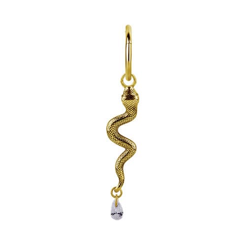Charm - kultainen käärme - vasen - D-064