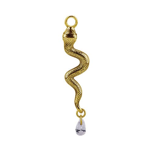Charm - kultainen käärme - oikea - D-064