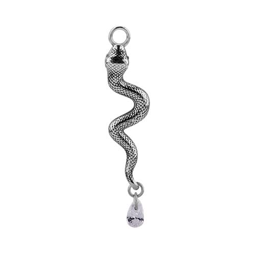 Charm - hopea käärme - oikea - D-064