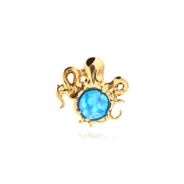 Titanium Octopus Cap med Opal OP05 - Guld - TNA-188 1,2 mm
