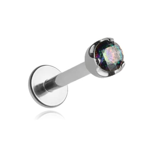 Titaaninen labret-korvakoru kuutiozirkonialla Vitrail Medium 1,2/6/4,5