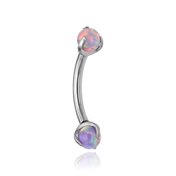 Titanbanan med lila opal - Silver - TB-011 1.2/10/3