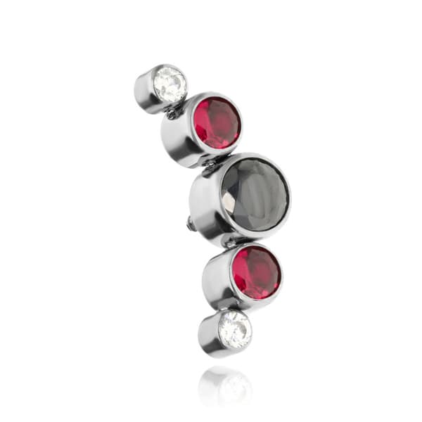 Titanium klyngemøtrik med sort zirconia - sølv - TNA-197 1,2 mm