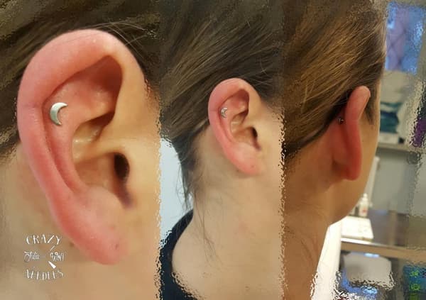 Titaaninen labret - hopeakuu - TGW-022 1.2/8/5