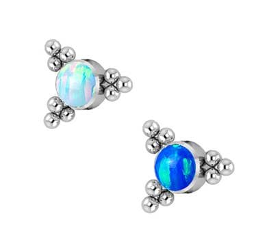 Titanium hætte med lyseblå opal - TNA-034 1.2/8