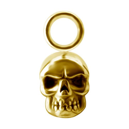 Berlocker - skalle - guld - D-008 Berlocker - skalle - guld - D-008