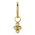 Miniatyrbillede 2 af 2: Charms - zirkoner - guld - D-011 Charms - zirkoner - guld - D-011