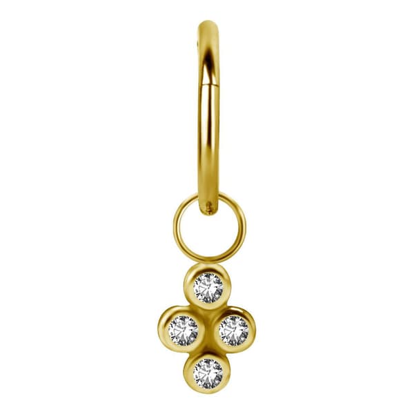 Charms - zirkoner - guld - D-011 Charms - zirkoner - guld - D-011