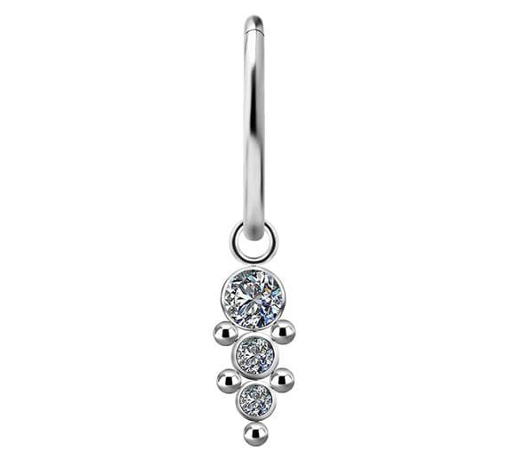 Titanium Charm - PREMIUM ZIRCON - hopea - D-030 Titanium Charm - PREMIUM ZIRCON - hopea - D-030