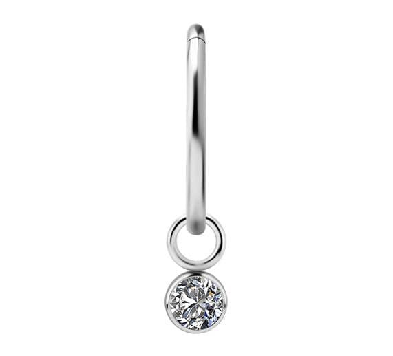 Titanium Charm - PREMIUM ZIRCON - hopea - D-032 4 mm