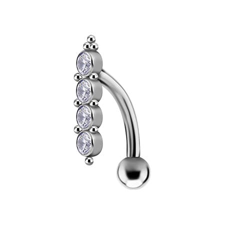 Titaaninen naparengas - Premium Zirkonia värillinen - TPP-033 1,6/8
