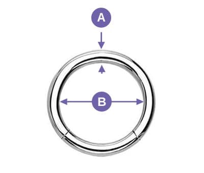 Nippelring - guldklickerring - S-014 1,6/14