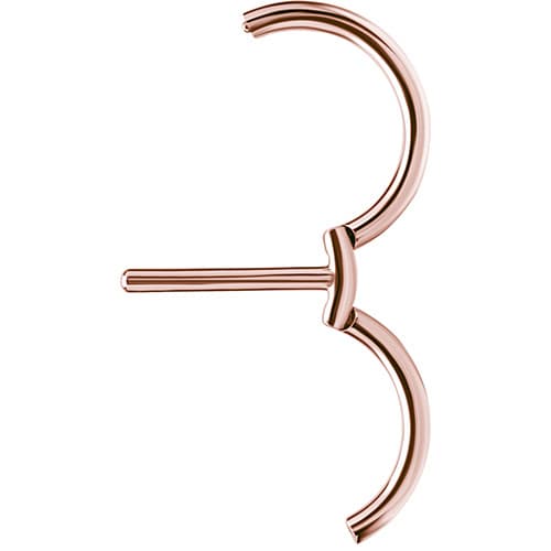 Nippelring - rosa guld klikkerring - S-014 1,6/16