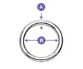 Miniatyrbild 5 av 5: Nippelring - silverklickerring - S-014 1,6/15