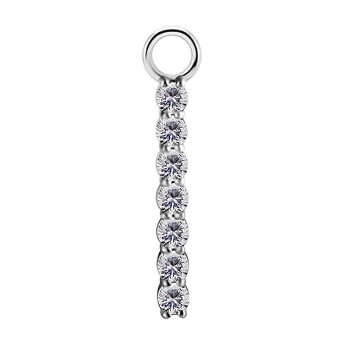 Charms - CoCr NF - sølv L - PREMIUM ZIRCONIA - D-038