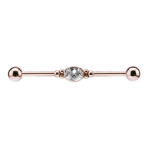 Industriel dekorativ - rosa guld med zirkon - IND-039 1,6/32