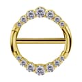 Pikkukuva 1 / 2: Kultainen nännisormus valkoisilla zirkoneilla - PREMIUM ZIRCON - S-012 1.6/14