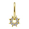 Miniatyrbillede 2 af 2: Charms - CoCr NF - dekorativt guld - PREMIUM ZIRCONIA - D-046
