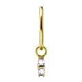 Miniatyrbillede 2 af 2: Charms - CoCr NF - dekorativt guld - PREMIUM ZIRCONIA - D-047