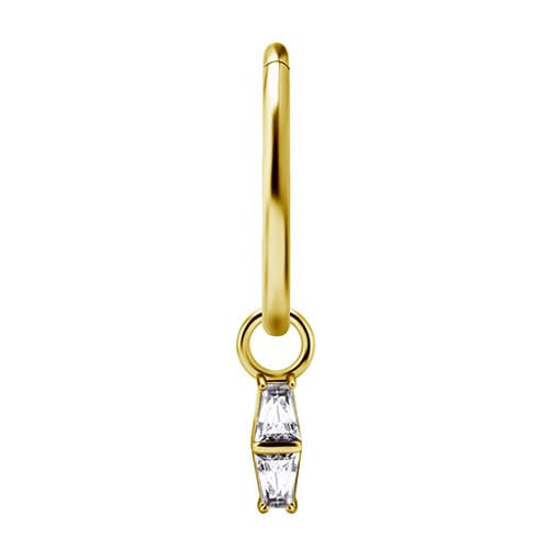Charms - CoCr NF - dekorativt guld - PREMIUM ZIRCONIA - D-047