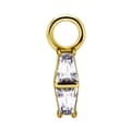 Miniatyrbillede 1 af 2: Charms - CoCr NF - dekorativt guld - PREMIUM ZIRCONIA - D-047