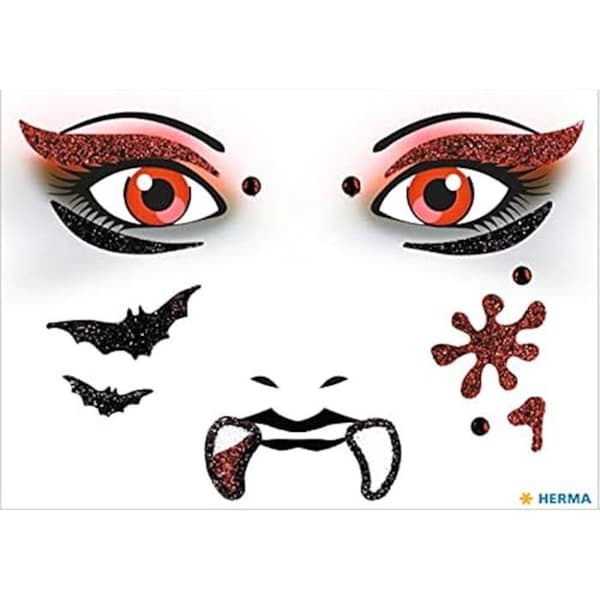 Ansiktsdekal - HERMA - 15318 - Vampyr - Tillfälliga tatueringar - Glitter