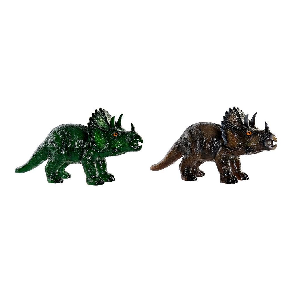 Sparbössa DKD Home Decor Dinosaurie Brun Grön Harts (2 pcs)