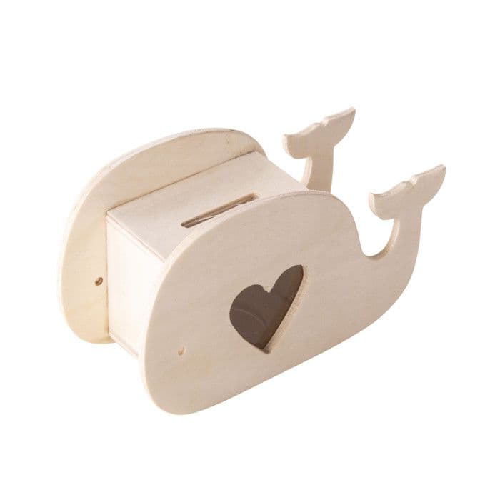 Whale trä spargris att anpassa