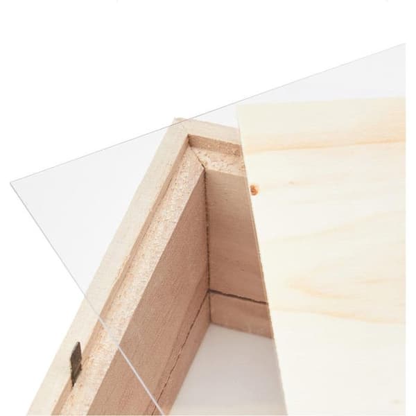 Sparbössa - ARTEMIO - Resa i dekorera trä - 17 x 12 x 5 cm - Rektangulär - Brun