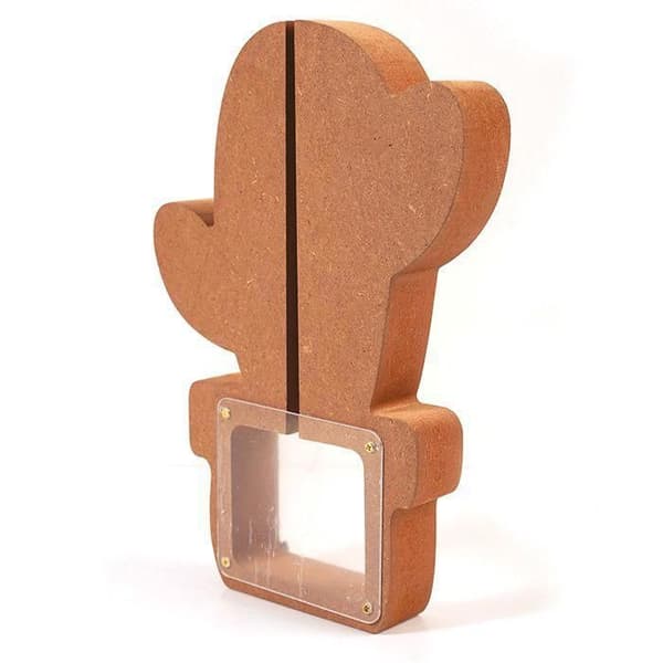 Sparbössa - Ej specificerat - Rektangulär - Transparent fönster - Trä - 18 x 25 x 3 cm