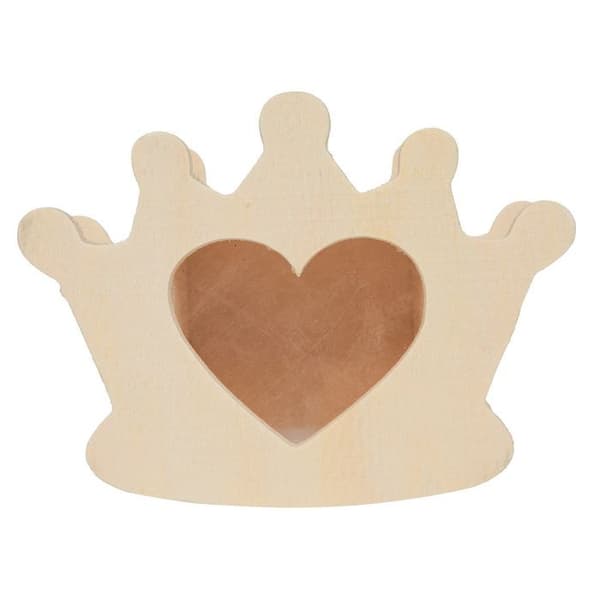 Sparbössa - Att dekorera - Krona - Trä - Beige - 120x90x50mm