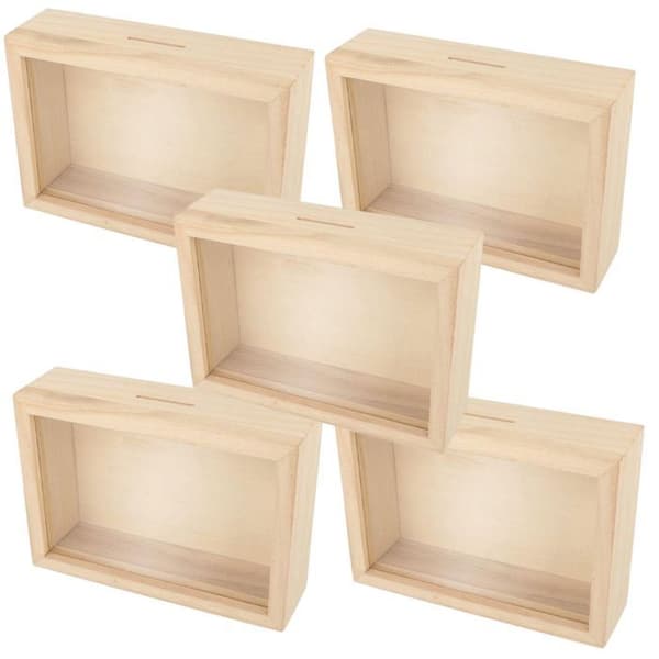 5 spargrisar i träram att anpassa 12 x 17 cm